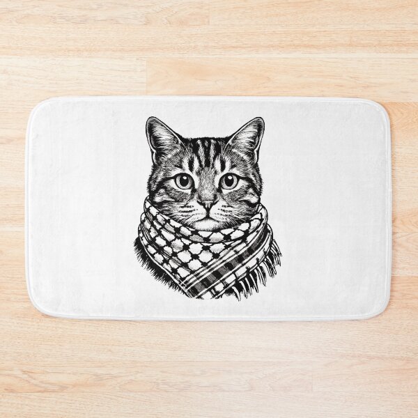 Item preview, Cat wearing the keffiyeh designed and sold by FreshArtFusion.