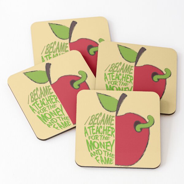 Item preview, I Became A Teacher For The Money And The Fame Apple designed and sold by KateLeap.