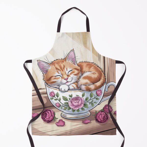Item preview, A ginger kitten in an antique teacup. designed and sold by Lilashakti ⭐️ ⭐️ ⭐️ ⭐️ ⭐️.
