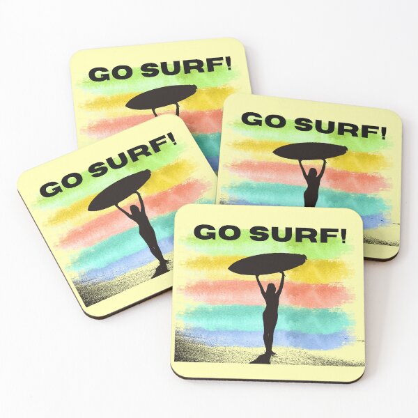 Item preview, Go Surf – Sunset Wave Rider in Watercolor designed and sold by A little more Whirl.