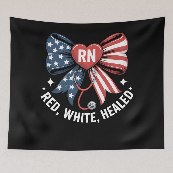 Item preview, Registered Nurse 4th of July Bow RN American Flag Women Men designed and sold by clothesy7.