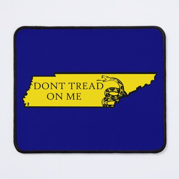 Item preview, TENNESSEAN BIG BENDER - Libertarian - Don't Tread On Me Gadsden Snake on TENNESSEE Map on Blue default background, #020279 designed and sold by pelagio.