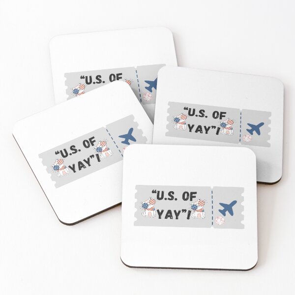 Item preview, U.S. of Yay! Plane Ticket – Funny Patriotic 4th of July Celebration Design designed and sold by Pamthedesigner.