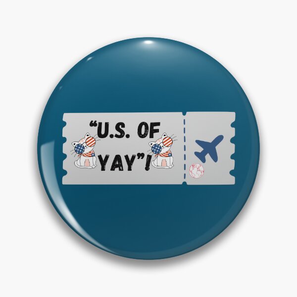 Item preview, U.S. of Yay! Plane Ticket – Funny Patriotic 4th of July Celebration Design designed and sold by Pamthedesigner.