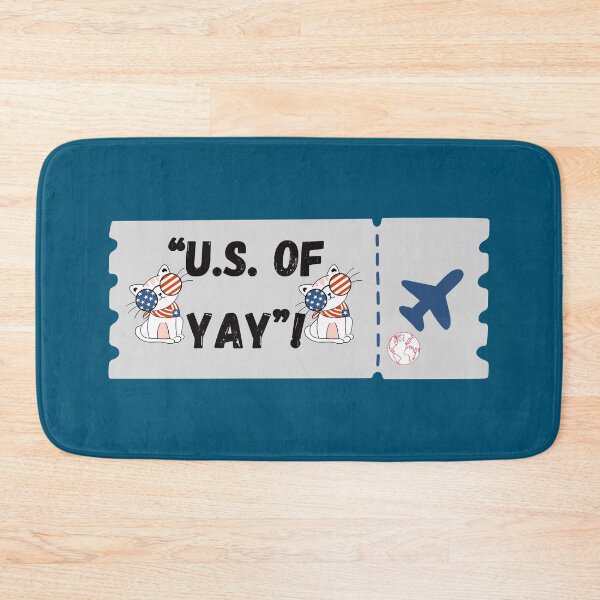 Item preview, U.S. of Yay! Plane Ticket – Funny Patriotic 4th of July Celebration Design designed and sold by Pamthedesigner.