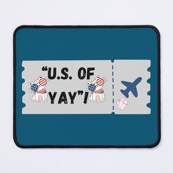 Item preview, U.S. of Yay! Plane Ticket – Funny Patriotic 4th of July Celebration Design designed and sold by Pamthedesigner.