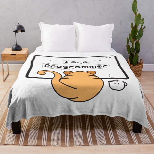 Item preview, I Are Programmer Funny Cat Meme – Cute Coding Coffee Design designed and sold by Balasan.