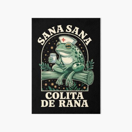 Vista previa del artículo con la obra «Sana Sana Colita De Rana Enfermera Latina Divertida», diseñado y vendido por CutenessKlub.