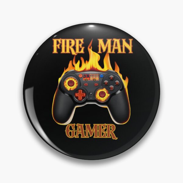 Item preview, Fireman Gamer – Flaming Game Controller Art for Hardcore Players designed and sold by PeteLawliiet.
