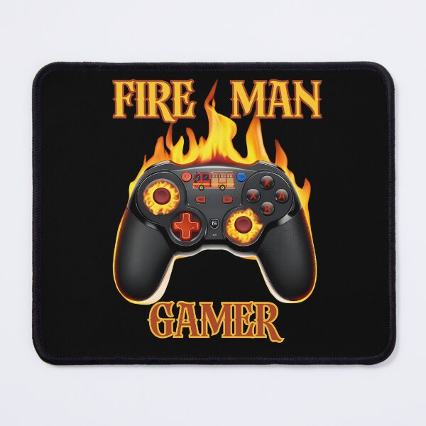 Item preview, Fireman Gamer – Flaming Game Controller Art for Hardcore Players designed and sold by PeteLawliiet.