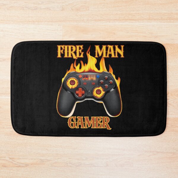 Item preview, Fireman Gamer – Flaming Game Controller Art for Hardcore Players designed and sold by PeteLawliiet.