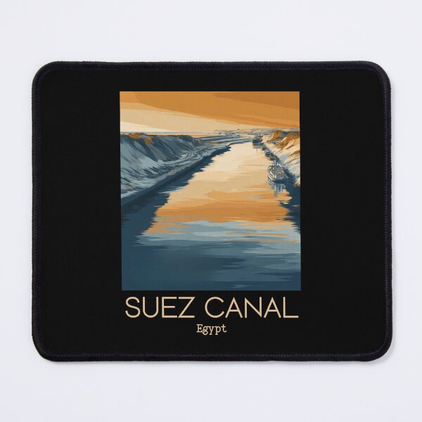 Item preview, A Vintage Illustration of the Suez Canal - Egypt  designed and sold by GoodOldVintage.