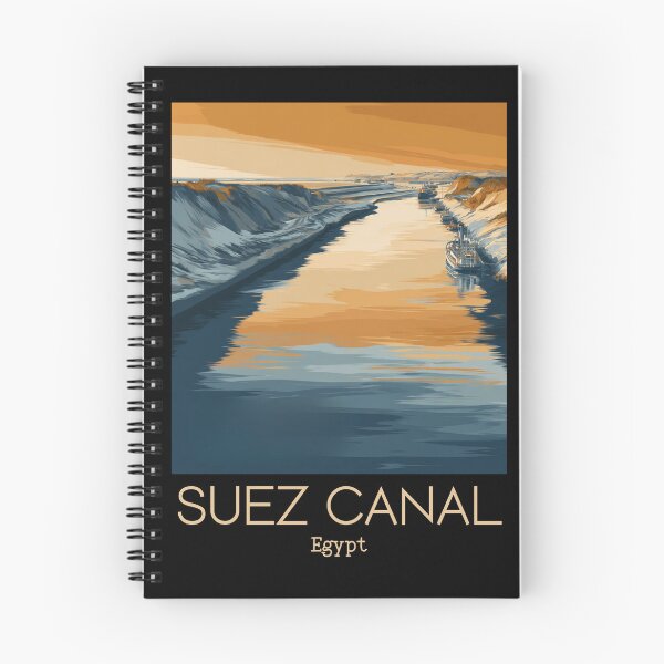 Item preview, A Vintage Illustration of the Suez Canal - Egypt  designed and sold by GoodOldVintage.