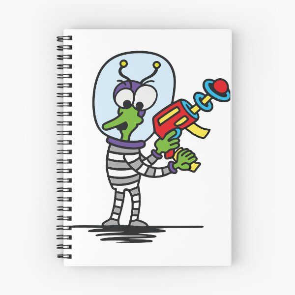 Item preview, Funny Alien with Raygun – Retro Sci-Fi Cartoon designed and sold by ArtDesignPL.