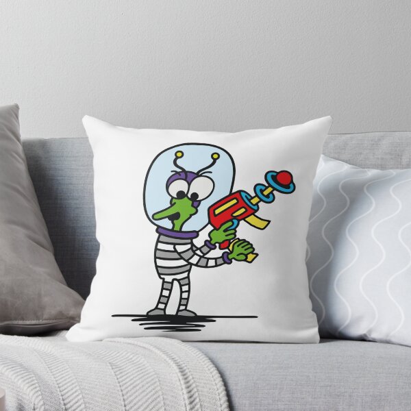 Item preview, Funny Alien with Raygun – Retro Sci-Fi Cartoon designed and sold by ArtDesignPL.
