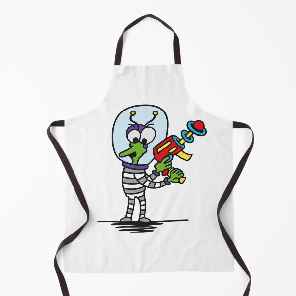 Item preview, Funny Alien with Raygun – Retro Sci-Fi Cartoon designed and sold by ArtDesignPL.