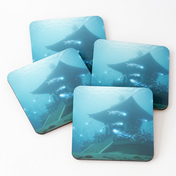 Item preview, Echoes Beneath the Waves: The Bioluminescent Shrine designed and sold by WeebWorkz.