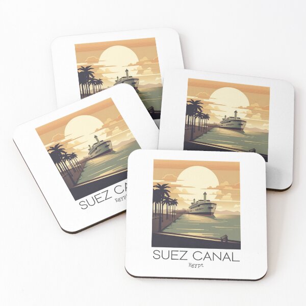 Item preview, A Vintage Illustration of the Suez Canal - Egypt  designed and sold by GoodOldVintage.