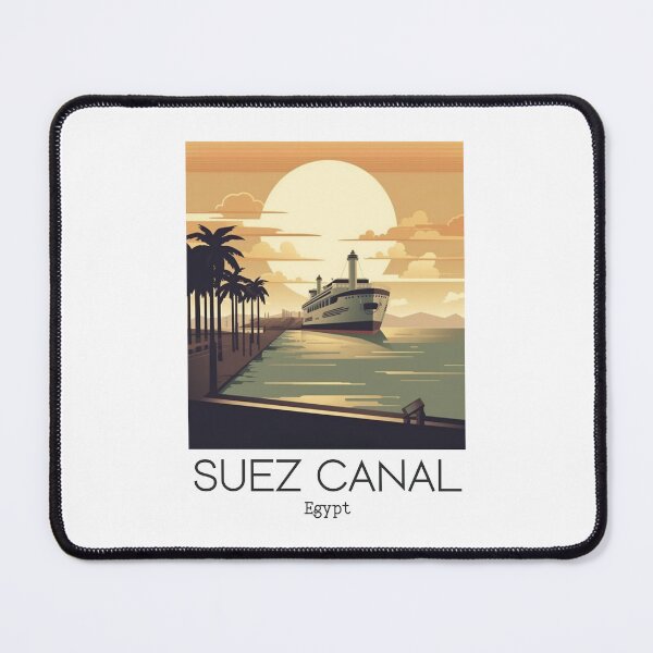Item preview, A Vintage Illustration of the Suez Canal - Egypt  designed and sold by GoodOldVintage.