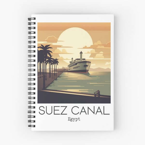 Item preview, A Vintage Illustration of the Suez Canal - Egypt  designed and sold by GoodOldVintage.