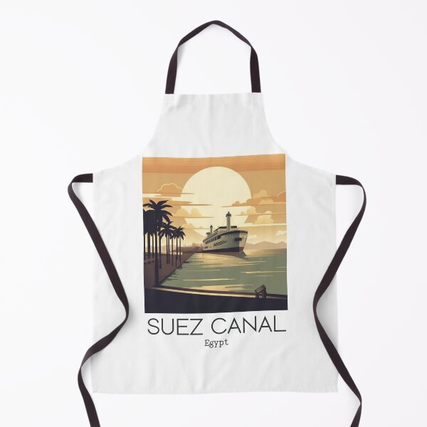Item preview, A Vintage Illustration of the Suez Canal - Egypt designed and sold by GoodOldVintage.