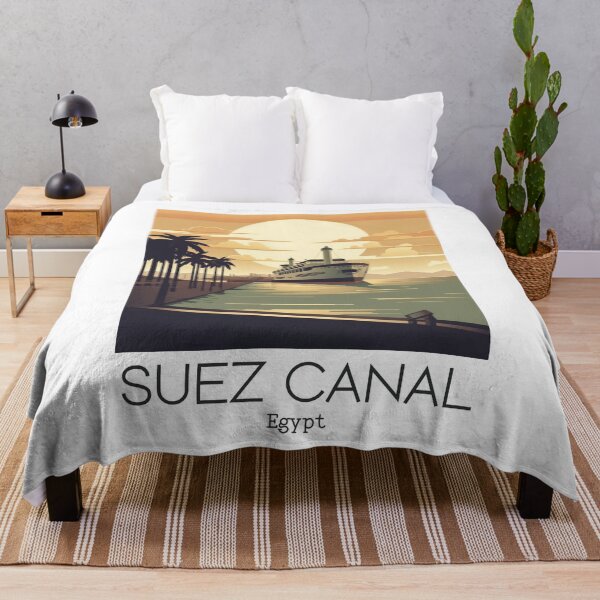 Item preview, A Vintage Illustration of the Suez Canal - Egypt  designed and sold by GoodOldVintage.