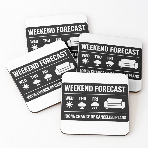 Item preview, Weekend Forecast: 100% Chance of Cancelled Plans designed and sold by ⭐Anistore⭐.