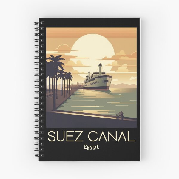 Item preview, A Vintage Illustration of the Suez Canal - Egypt  designed and sold by GoodOldVintage.