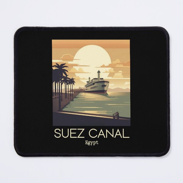 Item preview, A Vintage Illustration of the Suez Canal - Egypt  designed and sold by GoodOldVintage.