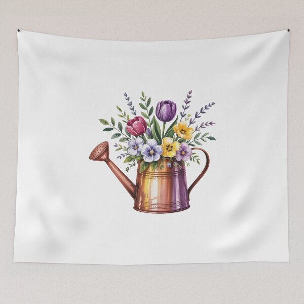 Item preview, flower in watering can designed and sold by jkrphoto.