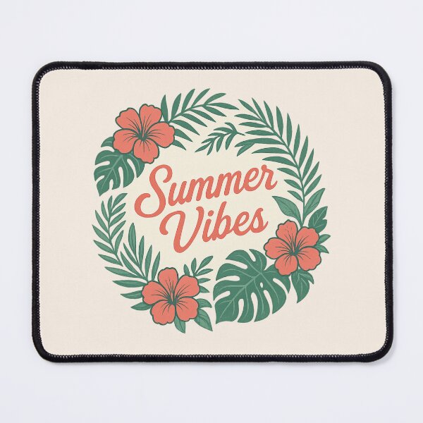 Item preview, Summer Vibes – Tropical Wreath Tee designed and sold by TeeHatch.