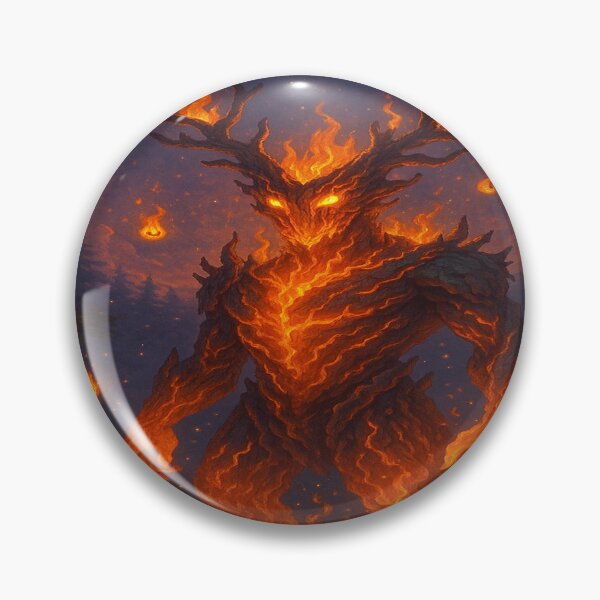 Item preview, Flamewood Guardian – Elemental Spirit of the Burning Forest designed and sold by LaFlamaBlancaD.