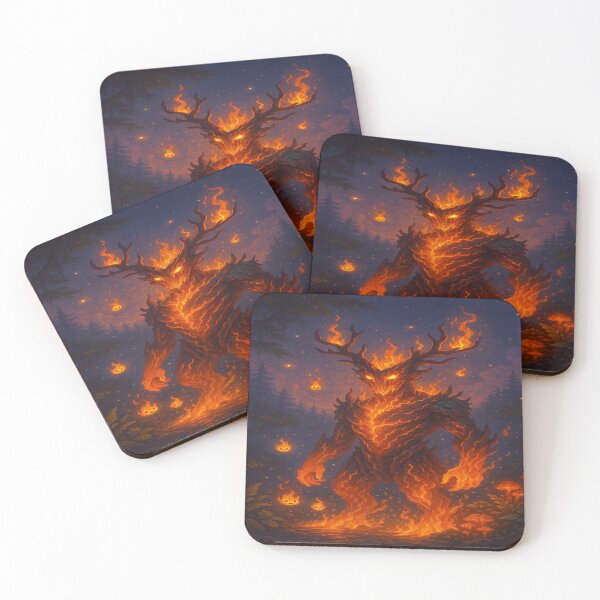 Item preview, Flamewood Guardian – Elemental Spirit of the Burning Forest designed and sold by LaFlamaBlancaD.