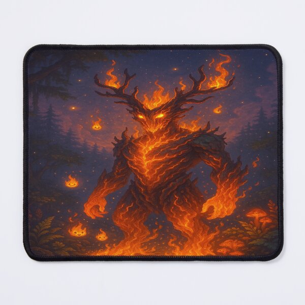 Item preview, Flamewood Guardian – Elemental Spirit of the Burning Forest designed and sold by LaFlamaBlancaD.