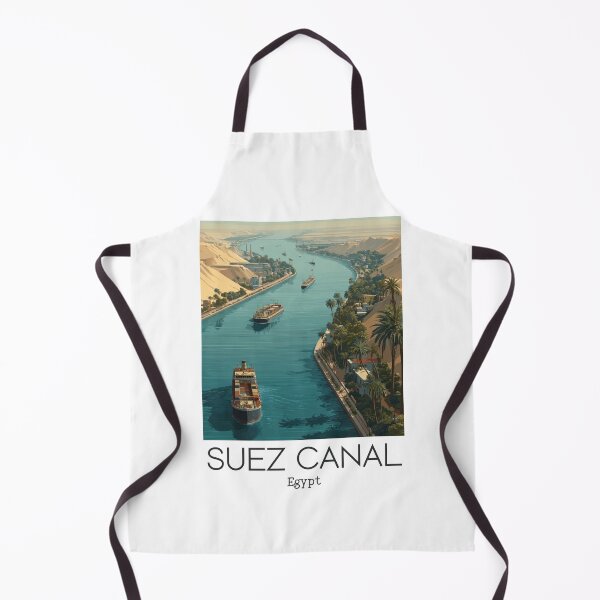 Item preview, A Vintage Illustration of the Suez Canal - Egypt designed and sold by GoodOldVintage.