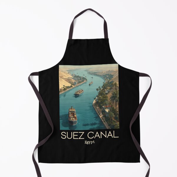Item preview, A Vintage Illustration of the Suez Canal - Egypt designed and sold by GoodOldVintage.