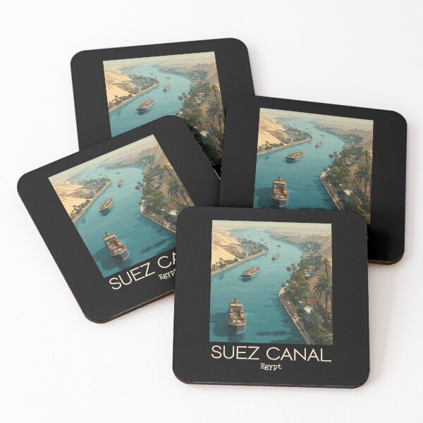 Item preview, A Vintage Illustration of the Suez Canal - Egypt  designed and sold by GoodOldVintage.