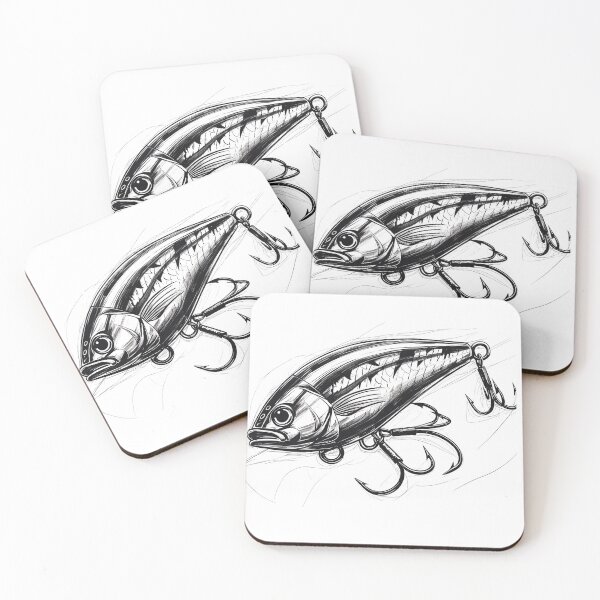 Item preview, Darkwater Lure – Grunge Fishing Art designed and sold by CampfireSupplyCo.