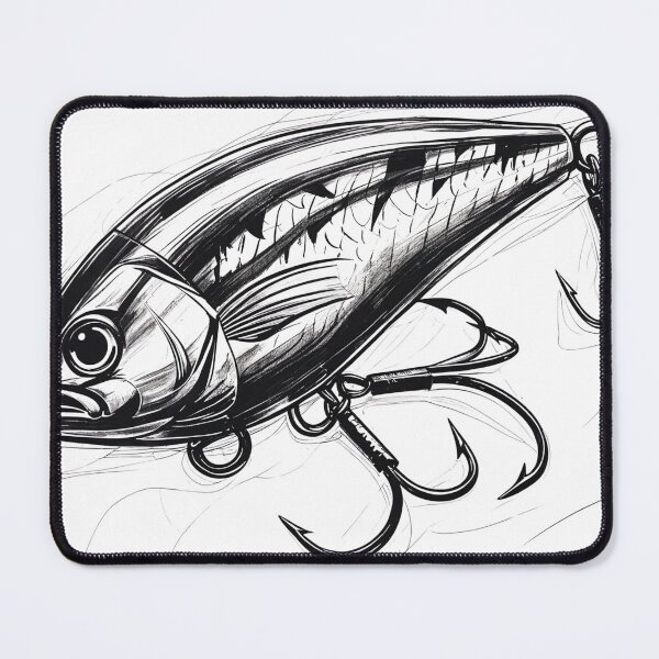 Item preview, Darkwater Lure – Grunge Fishing Art designed and sold by CampfireSupplyCo.