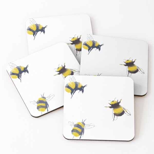Item preview, Save the bees aquarel painting happy bees designed and sold by Eva-Designs-.