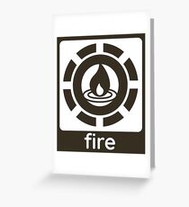 Fire Elements Design Nature Gift Idea Greeting Card