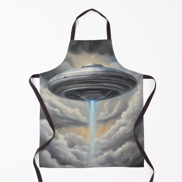 Item preview, Silver UFO in Clouds designed and sold by CalmnessbyChoice.