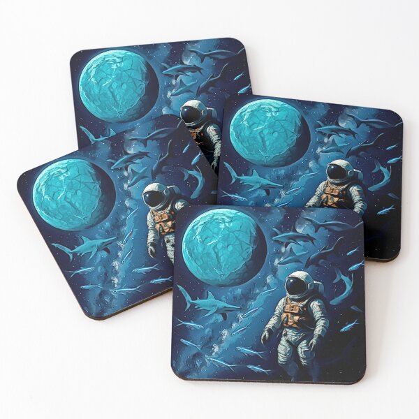 Item preview, Utopic Futuristic Landscapes Turquoise Moon Voyage designed and sold by Helios Be. Lavsh.