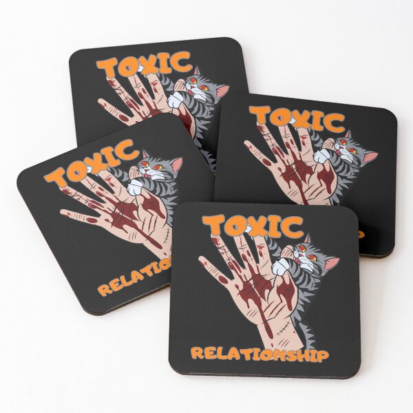 Item preview, Toxic Relationship – Funny Cat Biting and Scratching Art designed and sold by PeteLawliiet.
