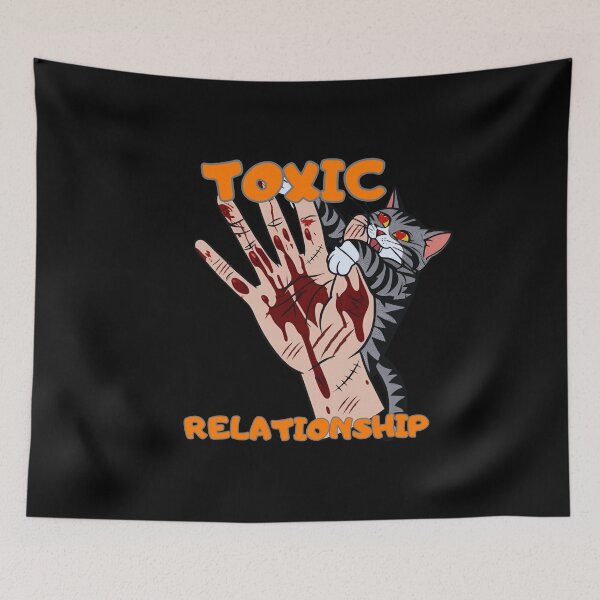 Item preview, Toxic Relationship – Funny Cat Biting and Scratching Art designed and sold by PeteLawliiet.
