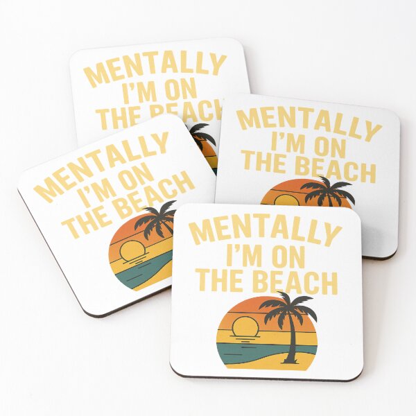 Item preview, Mentally I'm On The Beach – Funny Retro Vacation Aesthetic designed and sold by Duckish Store.