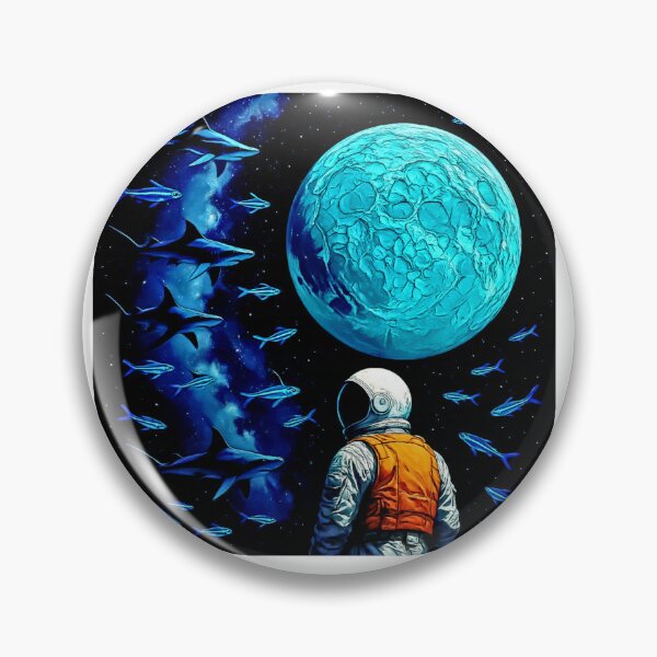 Item preview, Utopic Futuristic Landscapes Turquoise Moon Voyage#1 designed and sold by Helios Be. Lavsh.