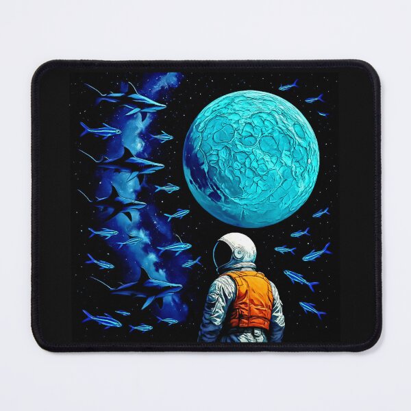 Item preview, Utopic Futuristic Landscapes Turquoise Moon Voyage#1 designed and sold by Helios Be. Lavsh.