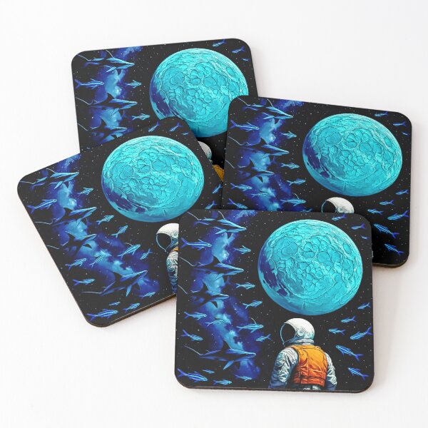 Item preview, Utopic Futuristic Landscapes Turquoise Moon Voyage#1 designed and sold by Helios Be. Lavsh.
