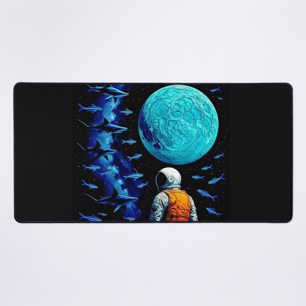 Item preview, Utopic Futuristic Landscapes Turquoise Moon Voyage#1 designed and sold by Helios Be. Lavsh.